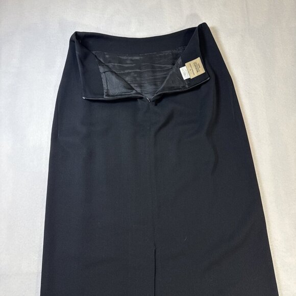 Sara Sturgeon Black Wool Lined Long Skirt Size3 Lined Career Office Classic - Picture 6 of 9